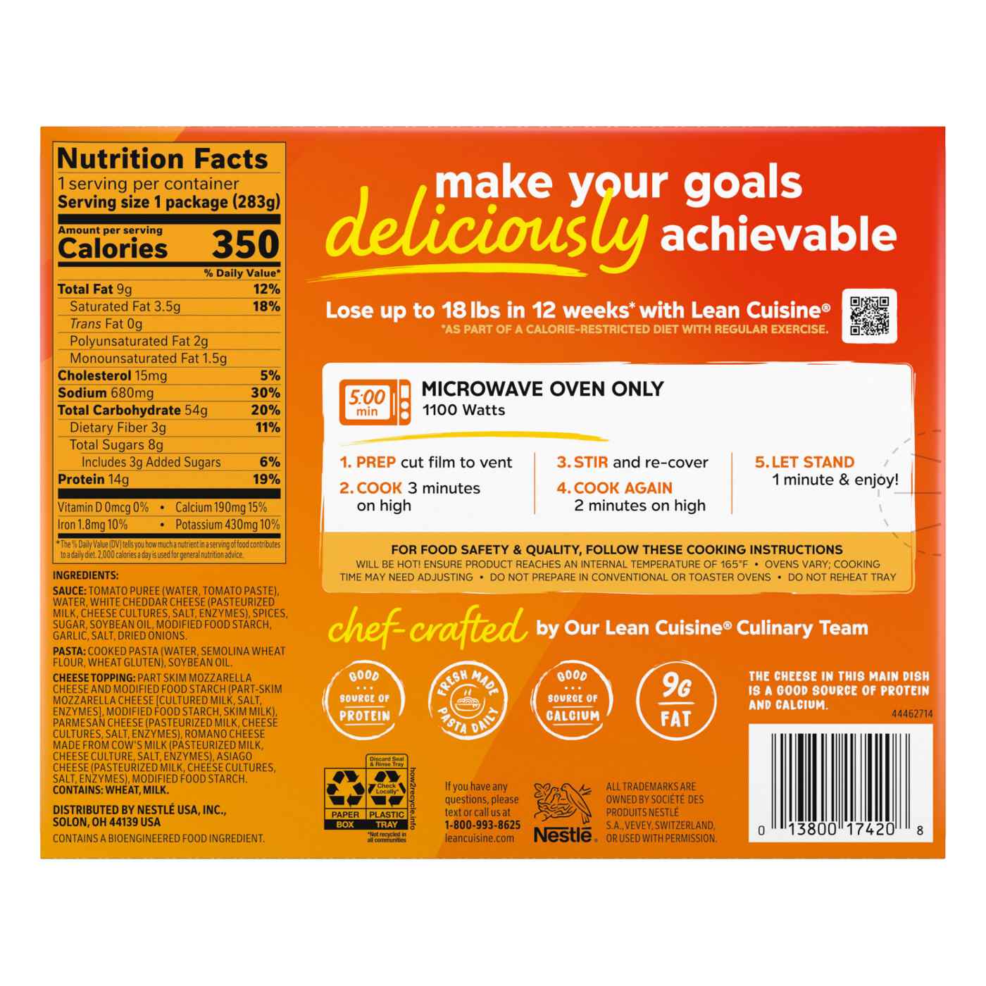 Lean Cuisine 14g Protein Five Cheese Rigatoni Frozen Meal; image 6 of 7