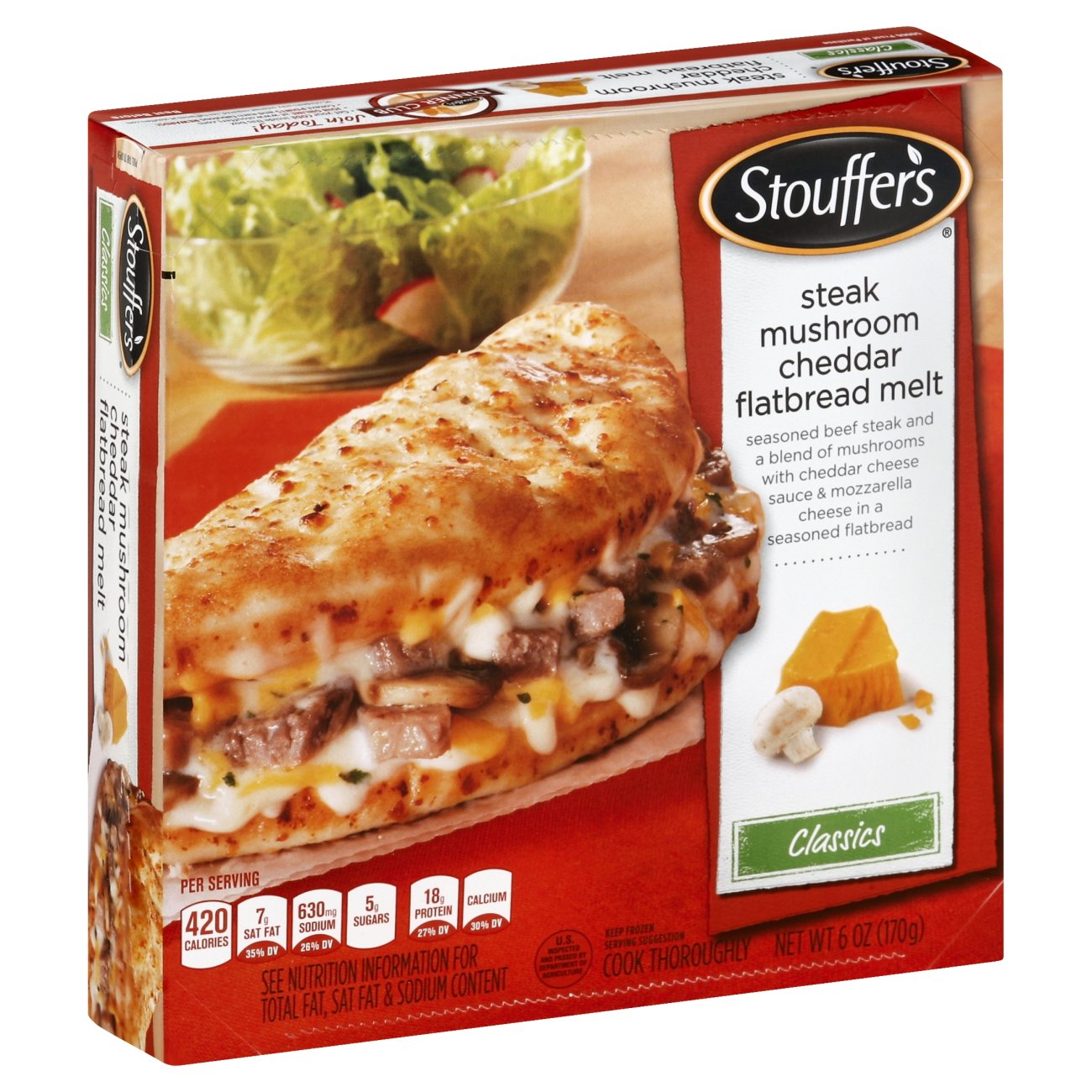 Stouffer's Corner Bistro Steak Mushroom Cheddar Flatbread Melt Shop