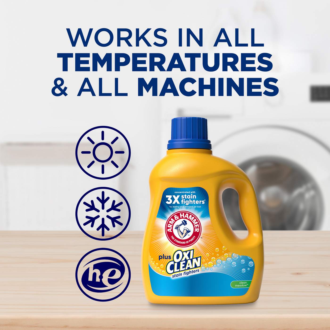 Arm & Hammer Plus OxiClean HE Liquid Laundry Detergent, 77 Loads - Clean Meadow; image 6 of 15