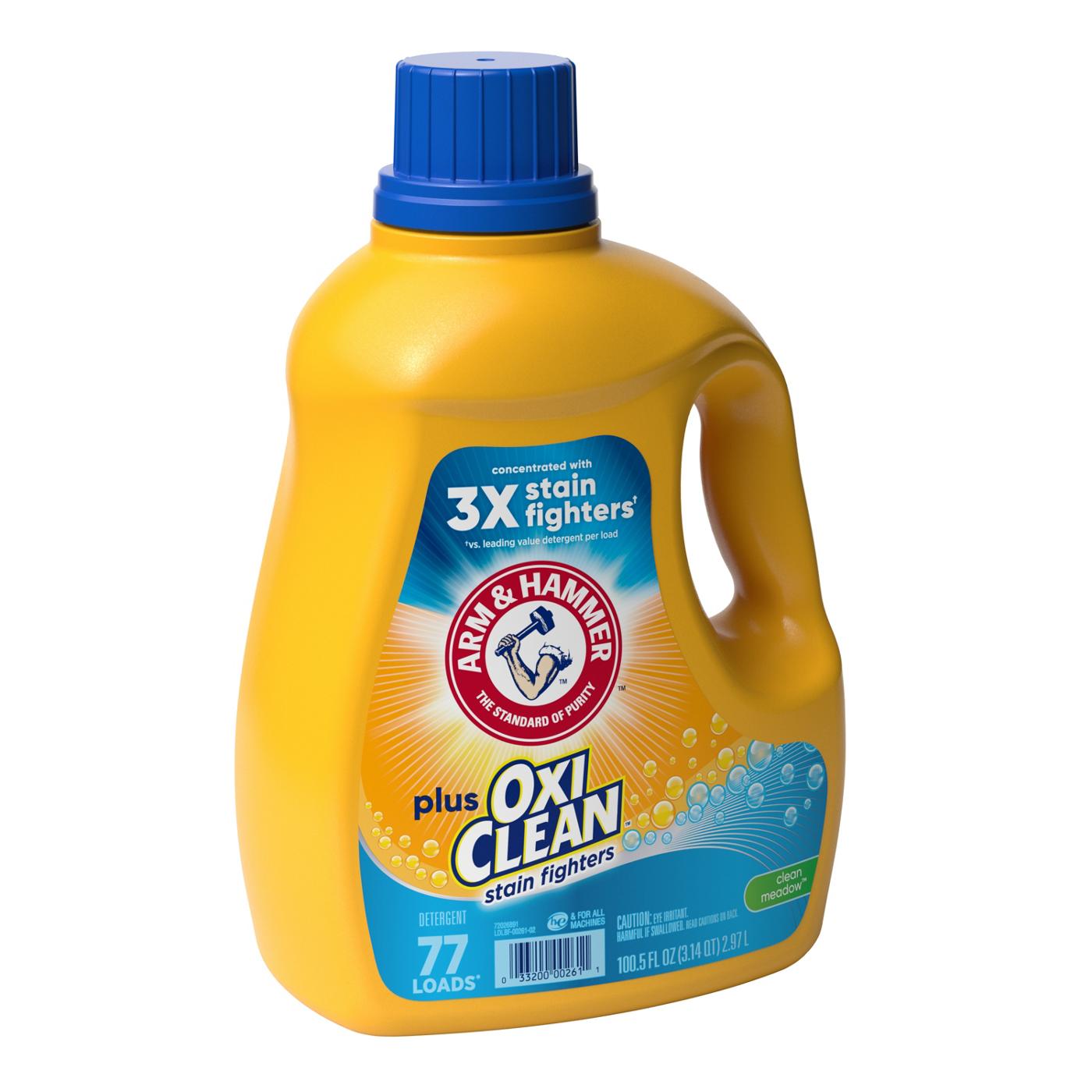 Arm & Hammer Plus OxiClean HE Liquid Laundry Detergent, 77 Loads - Clean Meadow; image 2 of 4