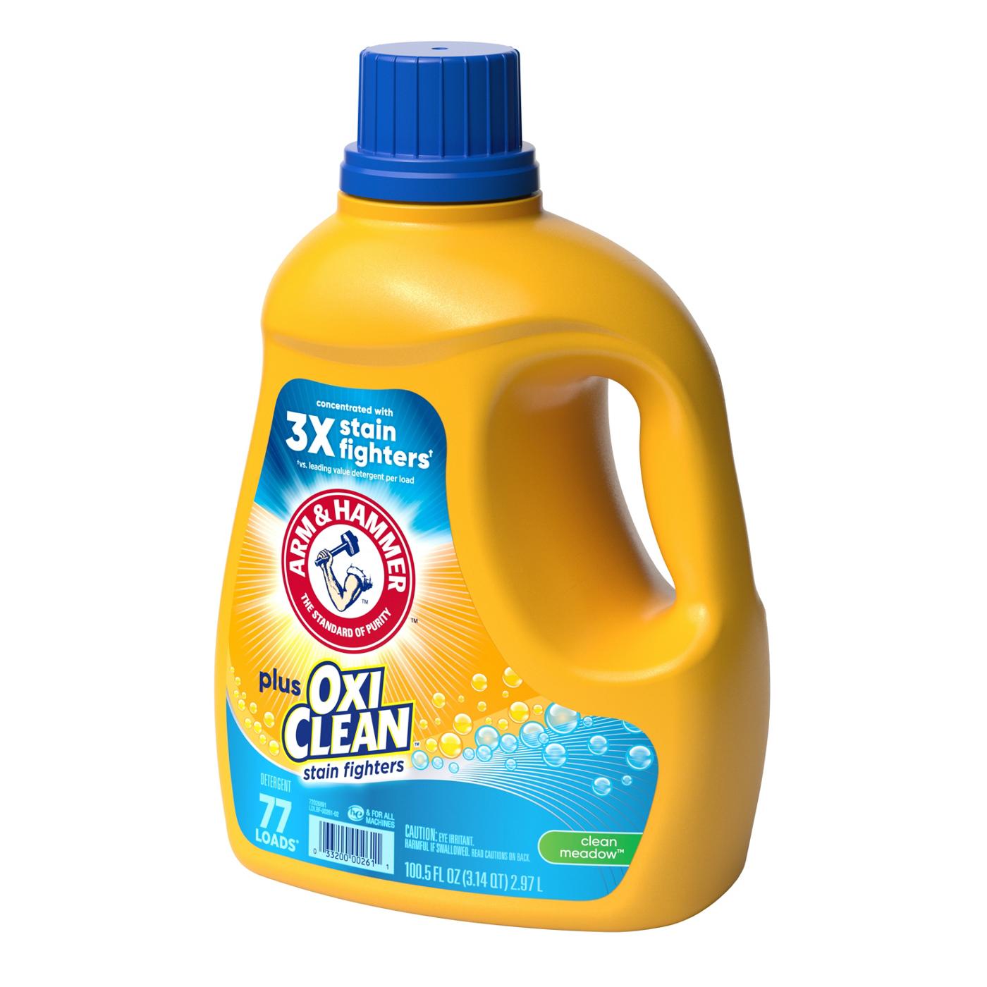 Arm & Hammer Plus OxiClean HE Liquid Laundry Detergent, 77 Loads - Clean Meadow; image 3 of 4
