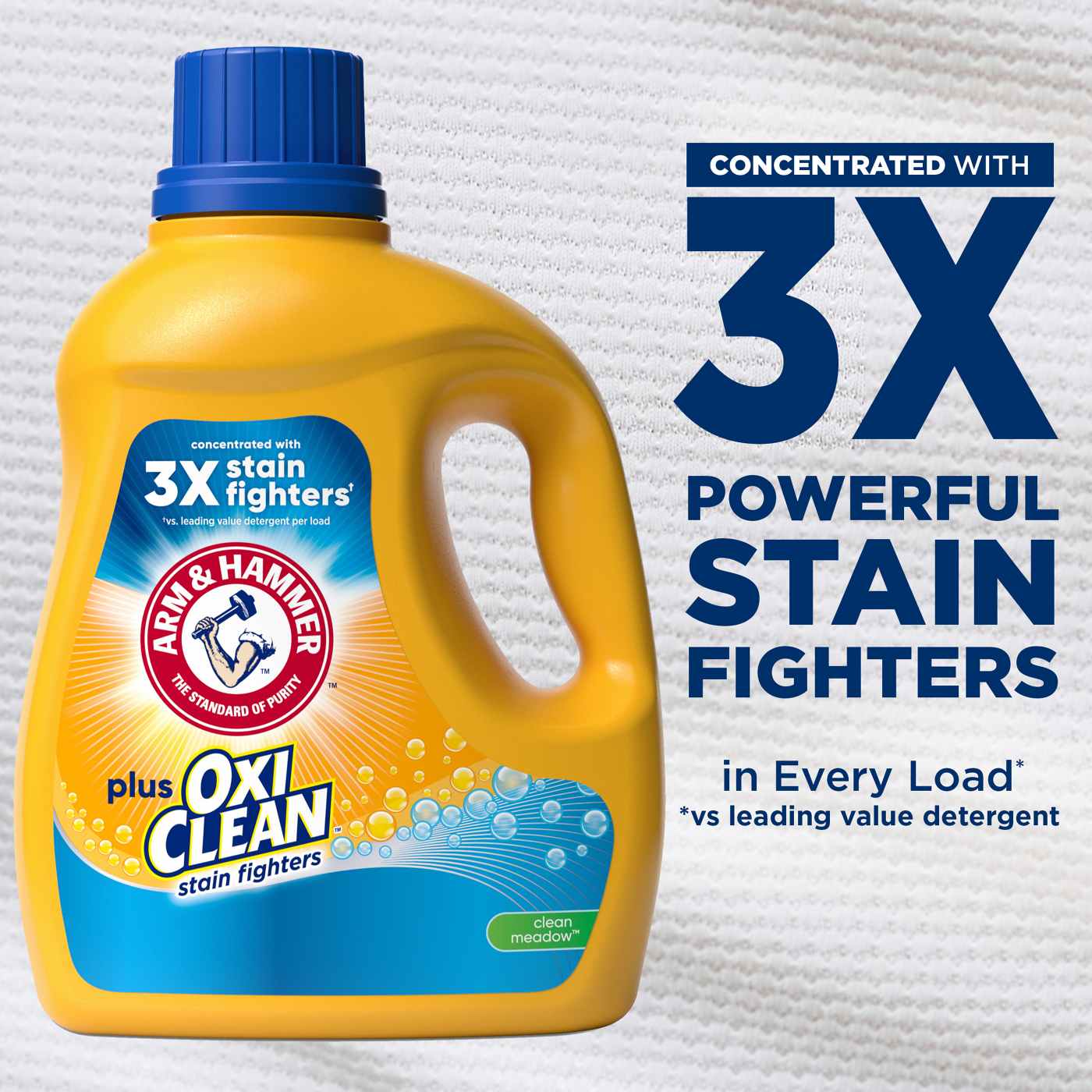 Arm & Hammer Plus OxiClean HE Liquid Laundry Detergent, 77 Loads - Clean Meadow; image 12 of 15