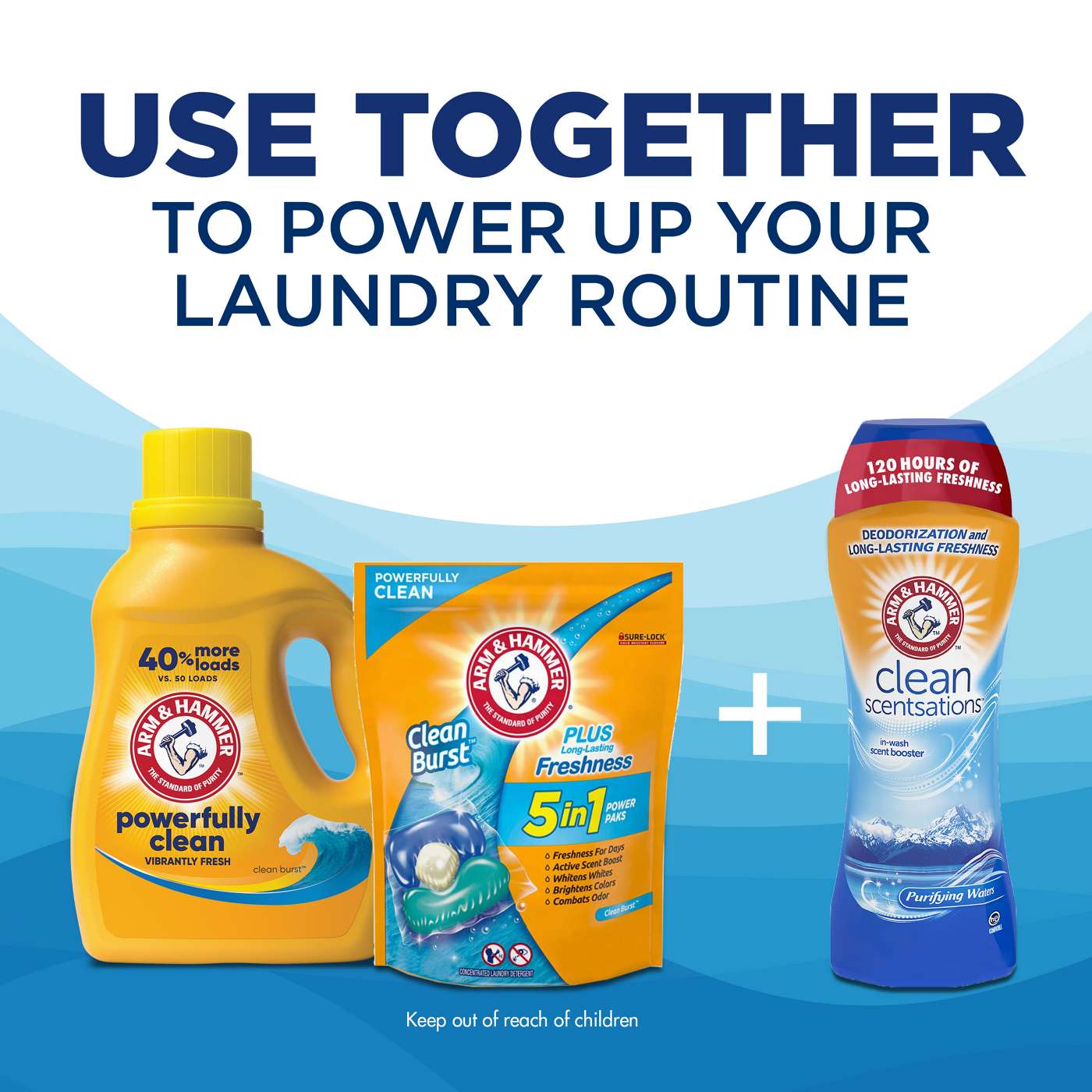 Arm & Hammer Powerfully Clean HE Liquid Laundry Detergent, 110 Loads - Clean Burst; image 9 of 11