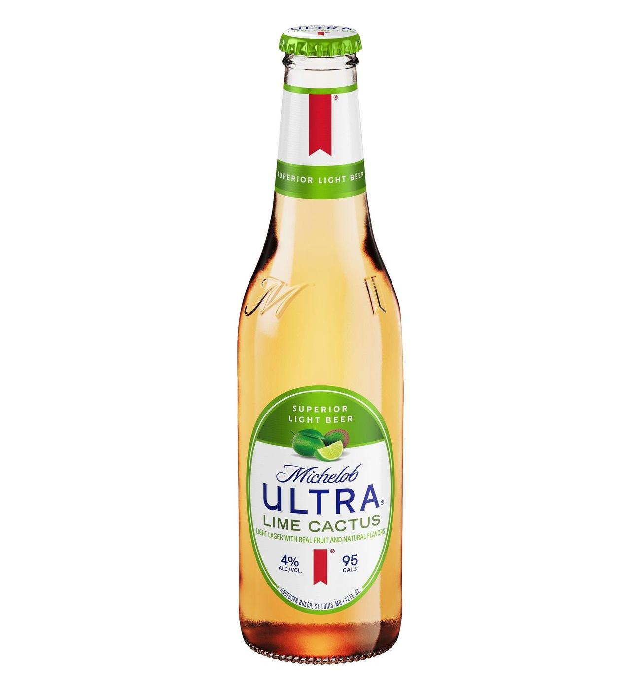 Michelob ULTRA Infusions Superior Light Lime & Prickly Pear Cactus Beer ...