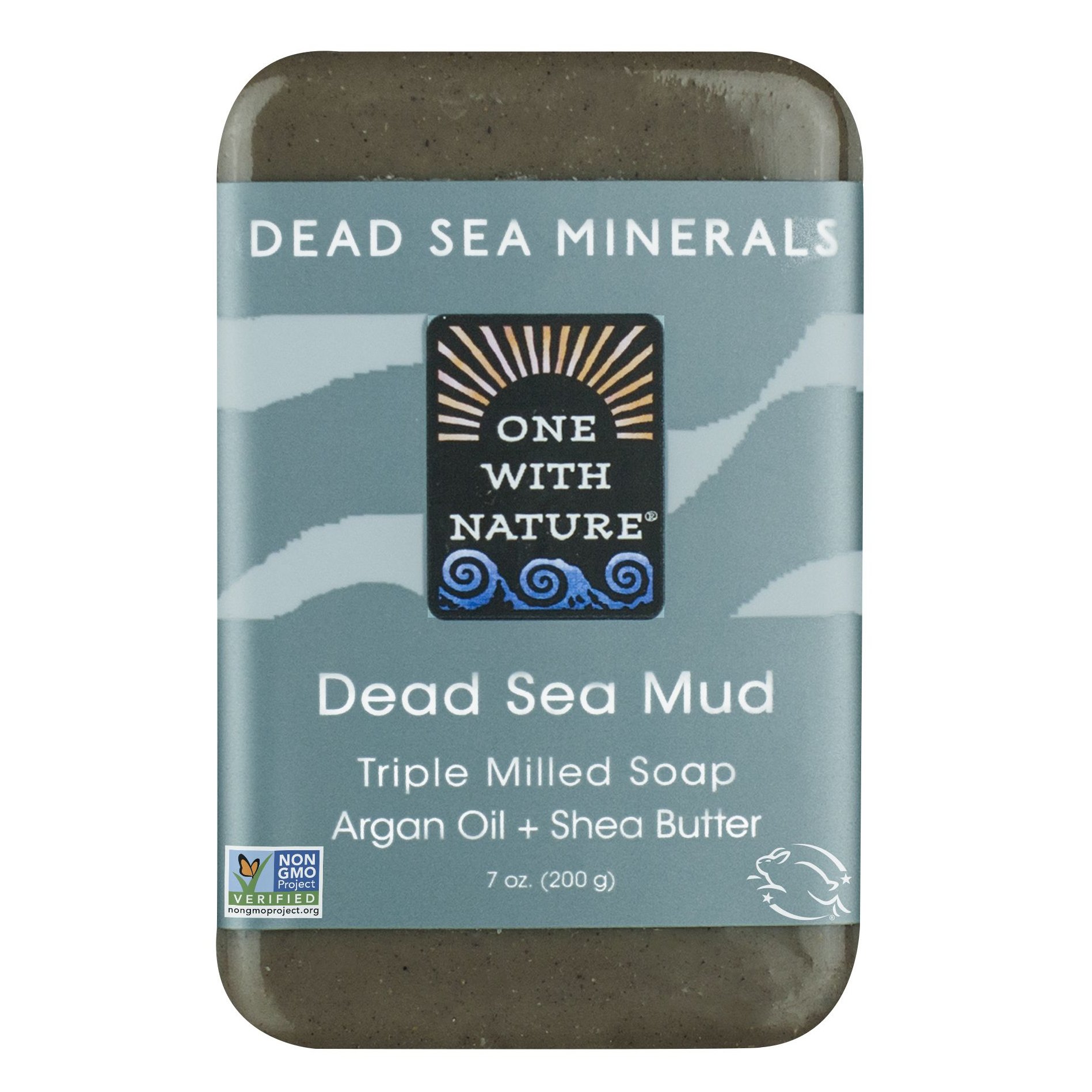 One With Nature Dead Sea Minerals Mud Soap with Argan Oil & Shea Butter