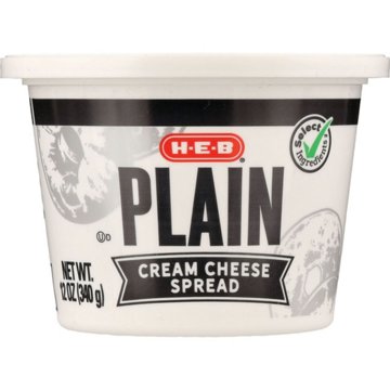 H-E-B Plain Cream Cheese Spread, 12 oz