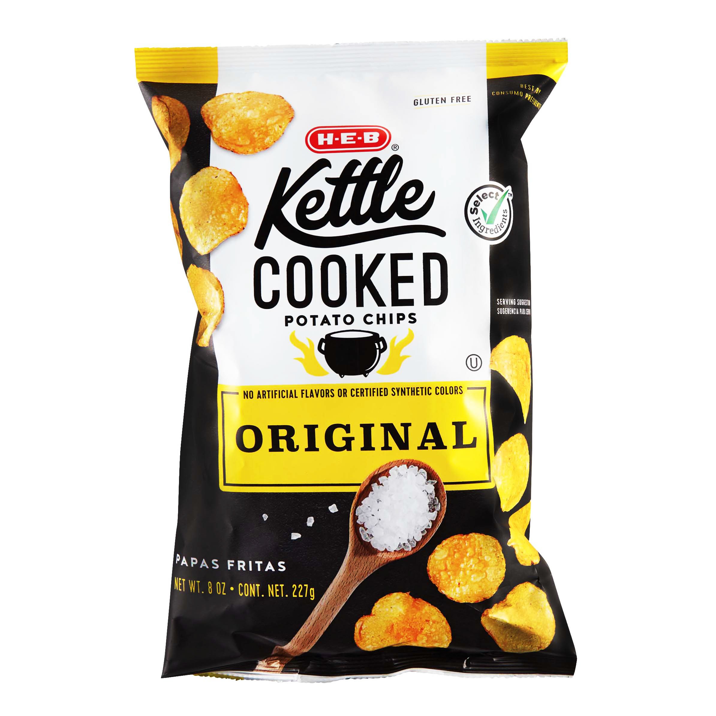 HEB Kettle Cooked Potato Chips Original Shop Chips at HEB