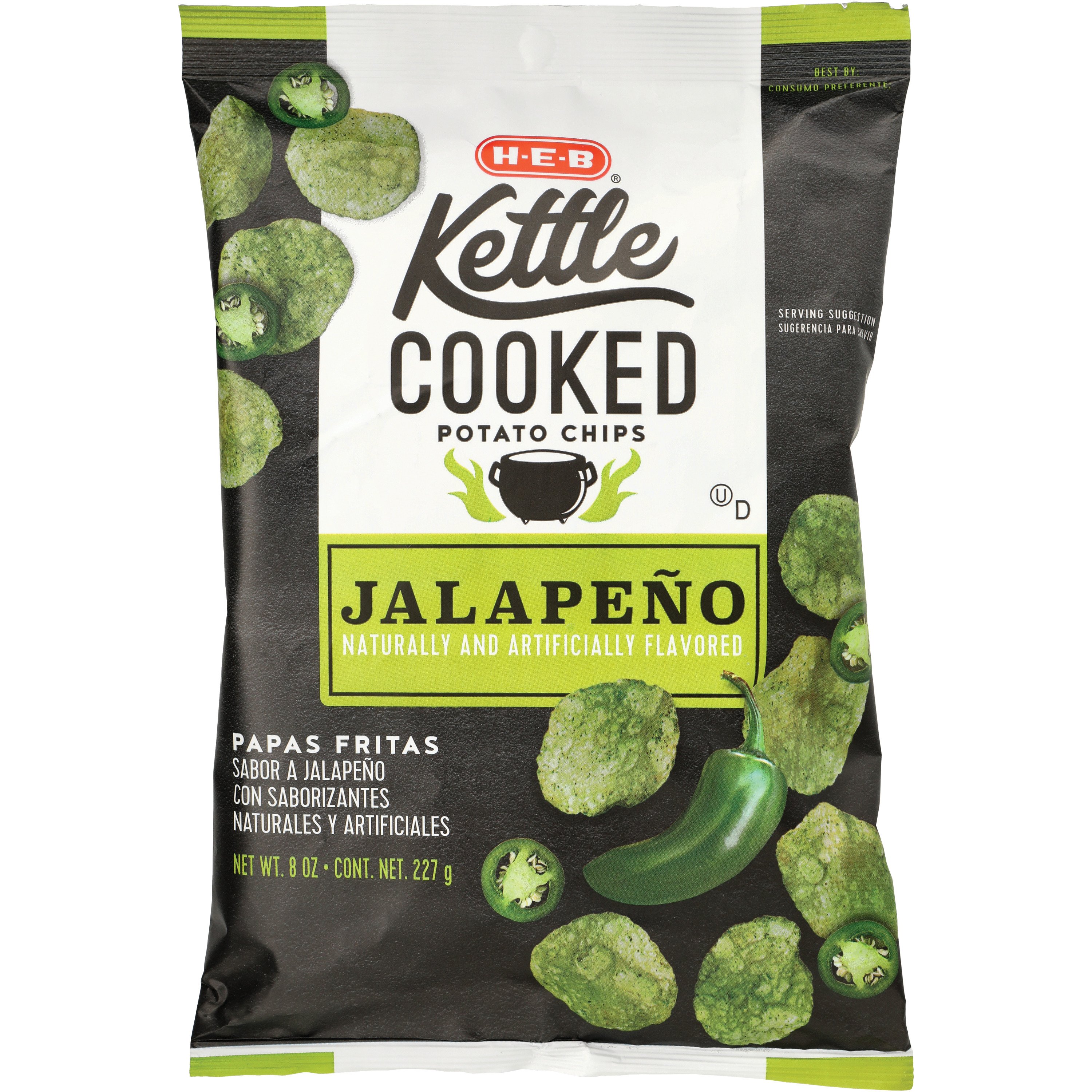 H E B Kettle Cooked Jalapeno Potato Chips Shop Chips At H E B