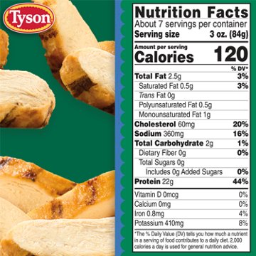 Tyson Frozen Grilled Chicken Breast Strips