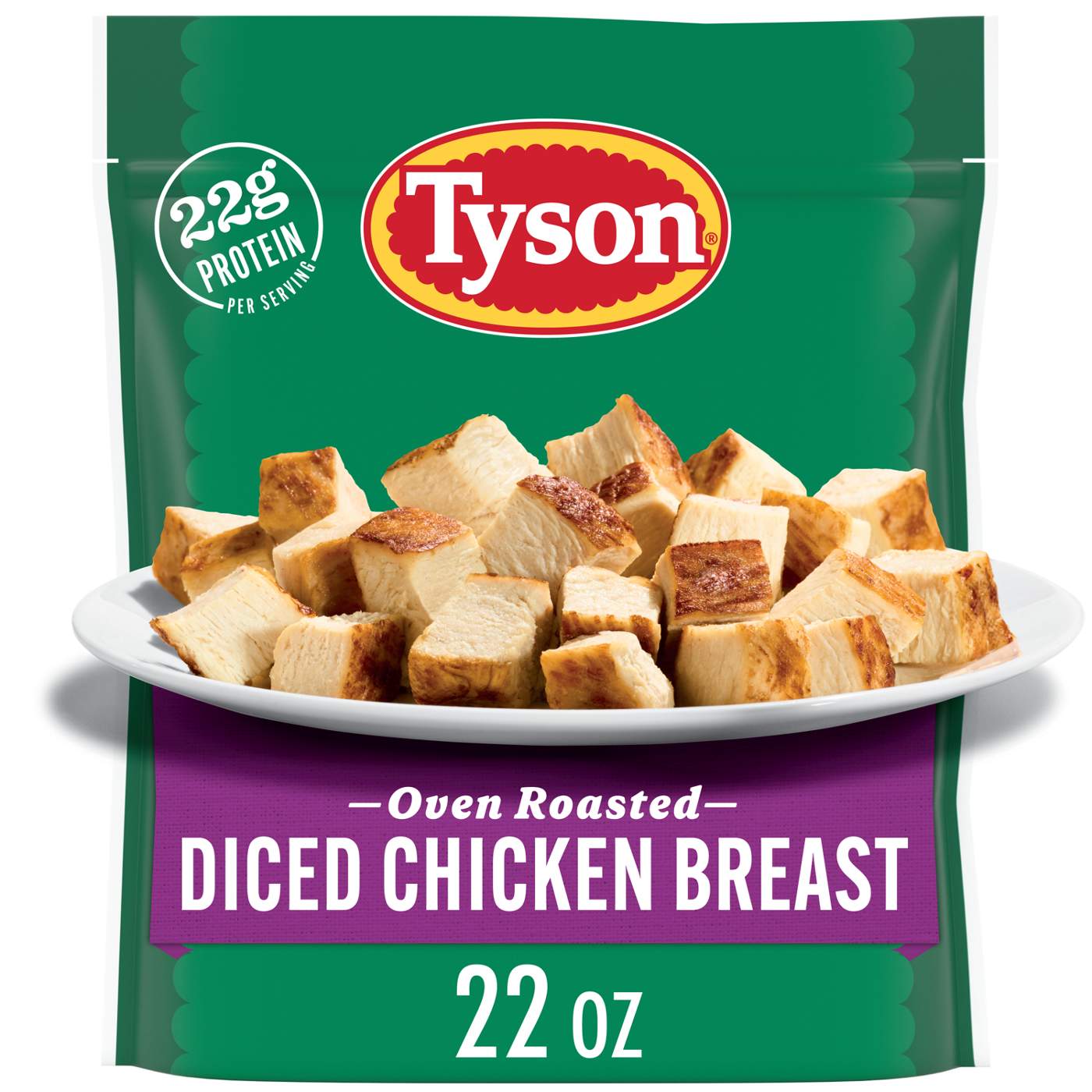 Tyson Frozen Oven Roasted Diced Chicken Breast; image 1 of 7