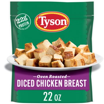Tyson Frozen Oven Roasted Diced Chicken Breast, 22 oz