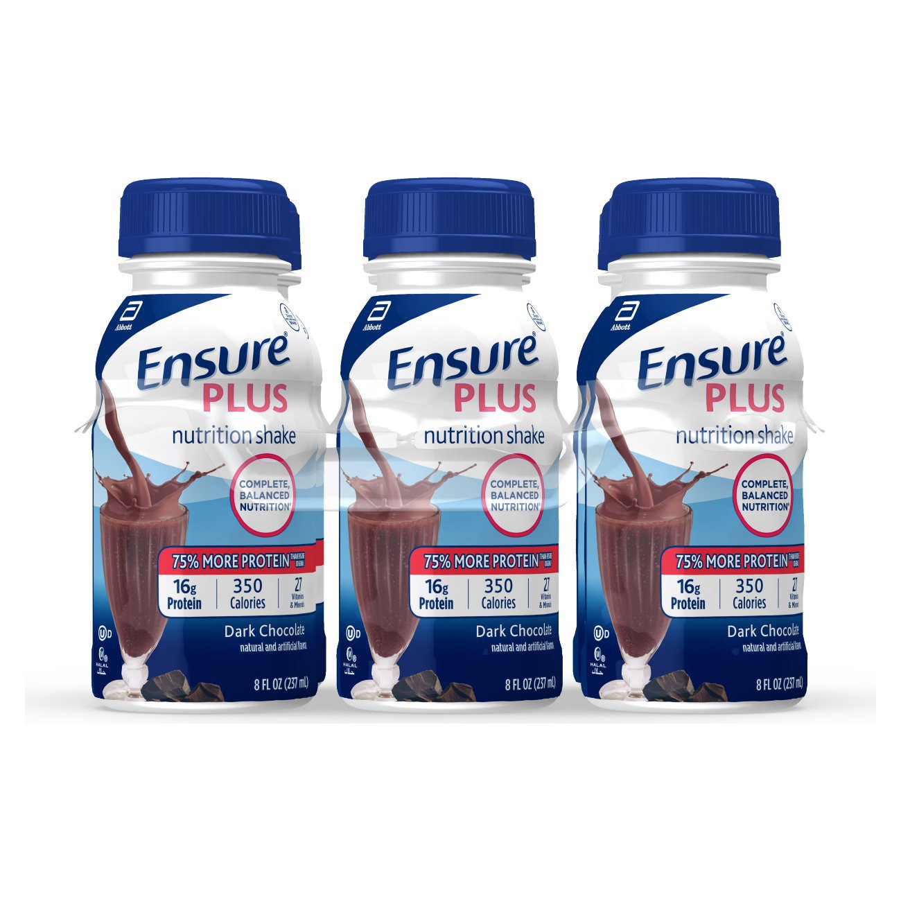 Ensure Plus Nutrition Shake Dark Chocolate Ready To Drink 6 Pk Shop Diet And Fitness At H E B 3450