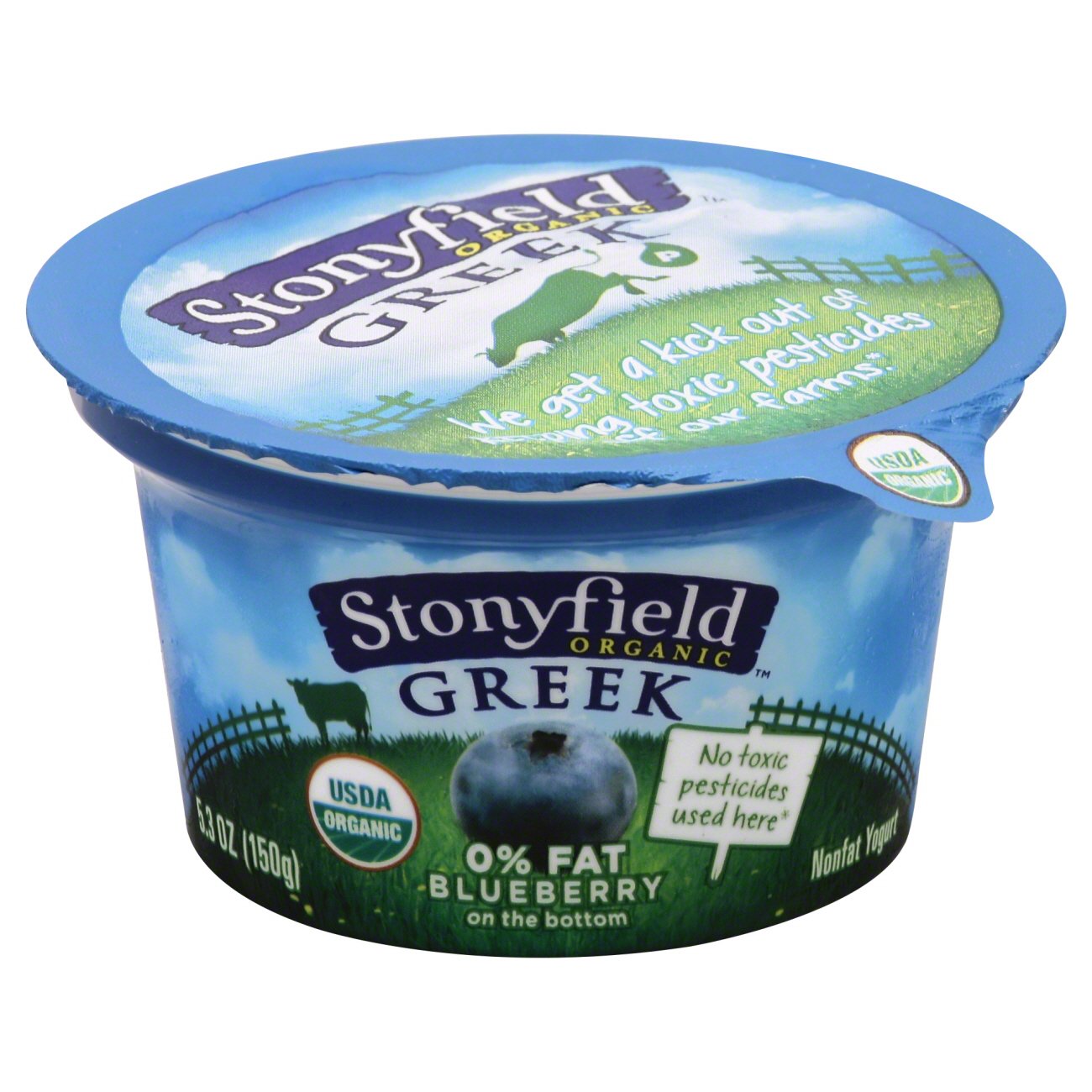 Stonyfield Greek Yogurt, Blueberry Shop Yogurt at HEB