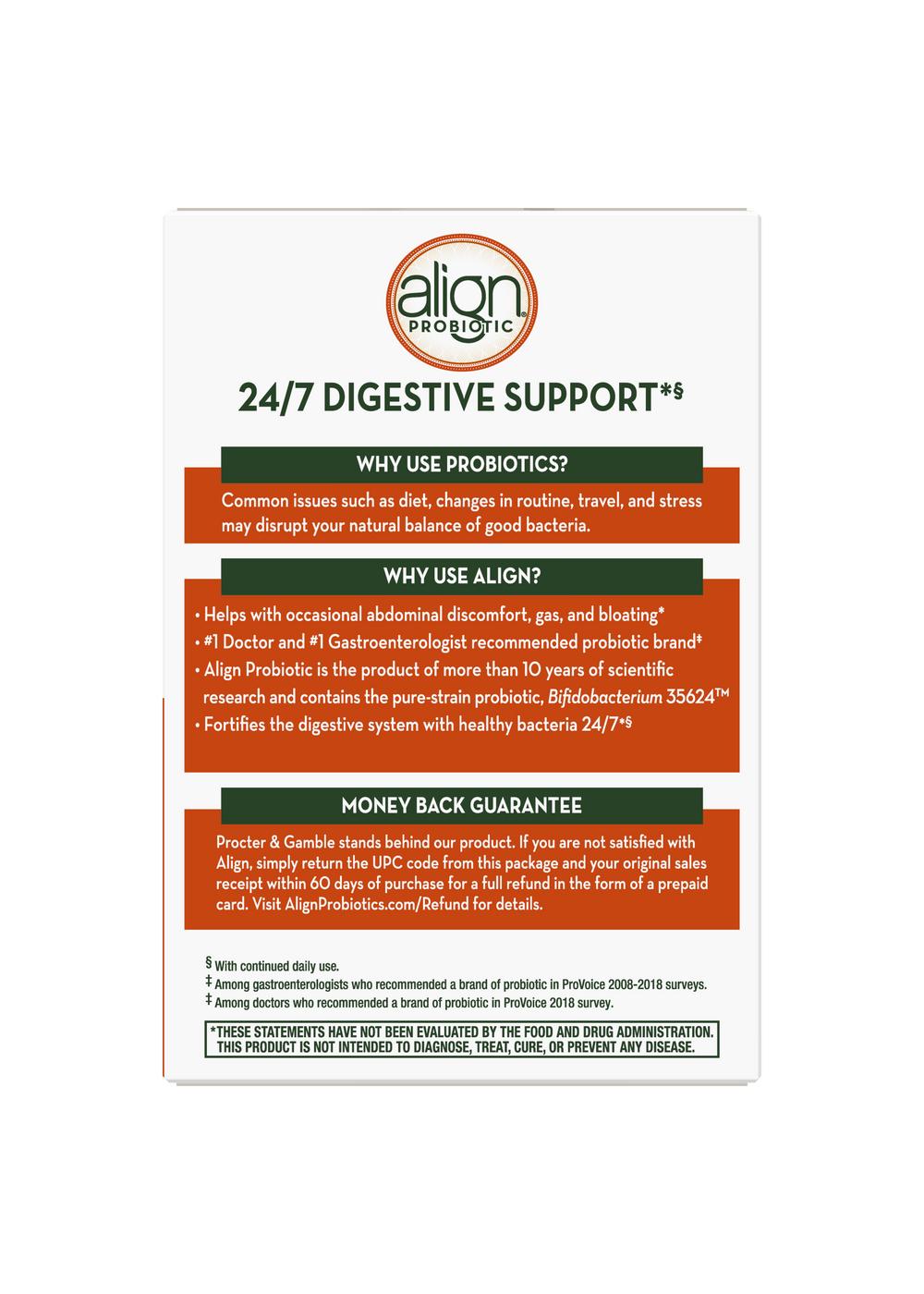 Align Probiotic Digestive Supplement Capsules; image 2 of 8