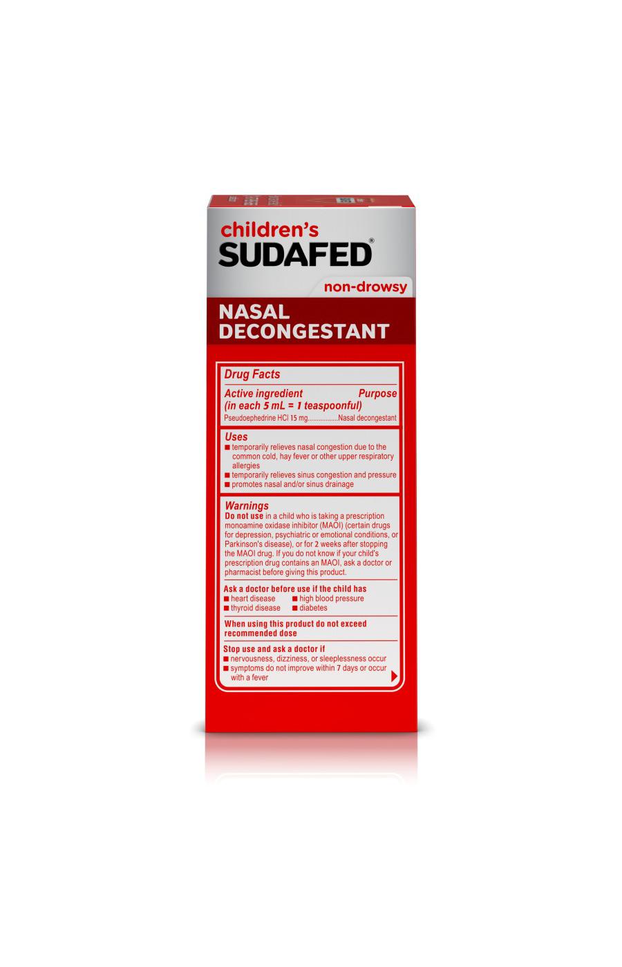 Children's Sudafed Children's Sudafed Nasal Decongestant; image 3 of 6