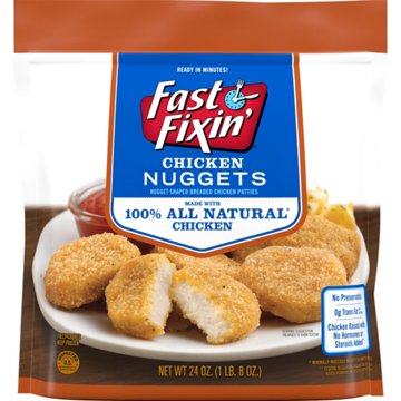 Fast Fixin' Frozen Chicken Breast Nuggets, 24 oz