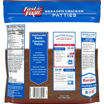 Fast Fixin' Frozen Chicken Breast Patties