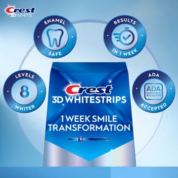 Crest 3DWhitestrips Dental Whitening Kit - Glamorous White, 14 ct
