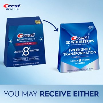 Crest 3DWhitestrips Dental Whitening Kit - Glamorous White, 14 ct