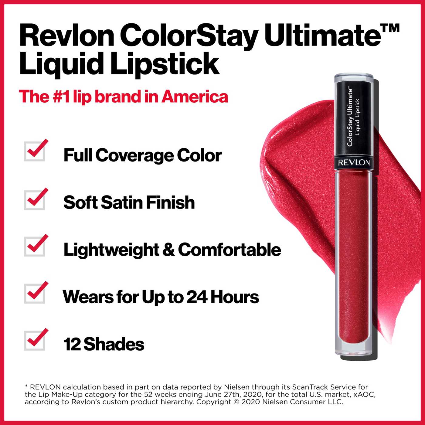 Revlon ColorStay Ultimate Liquid Lipstick, 040 Brilliant Bordeaux; image 5 of 7