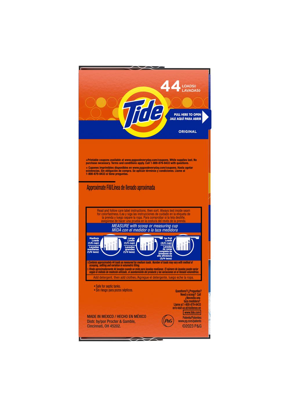 Tide HE Turbo Powder Laundry Detergent, 44 Loads - Original; image 7 of 8