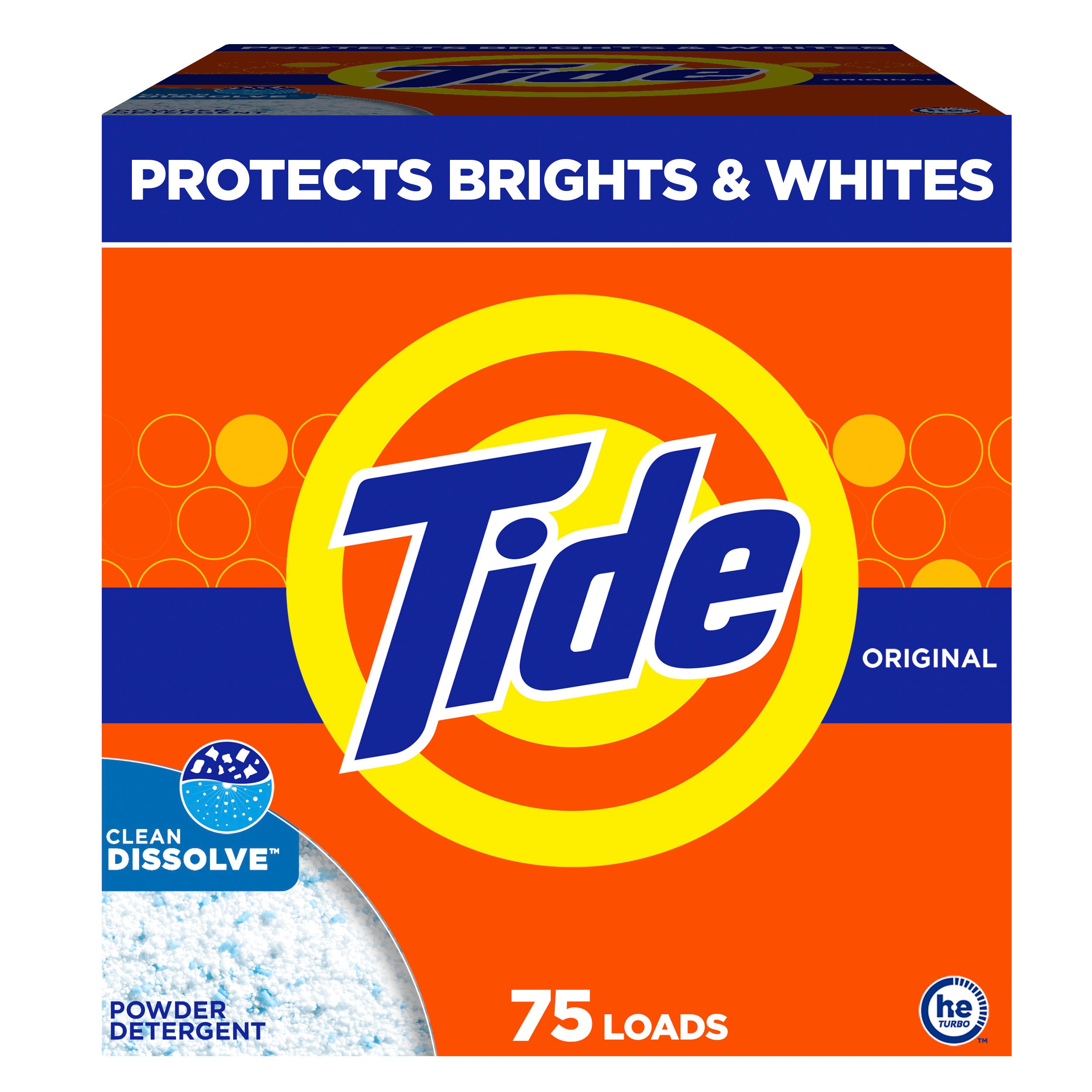 Tide HE Turbo Powder Laundry Detergent, 75 Loads Original Shop Detergent at HEB