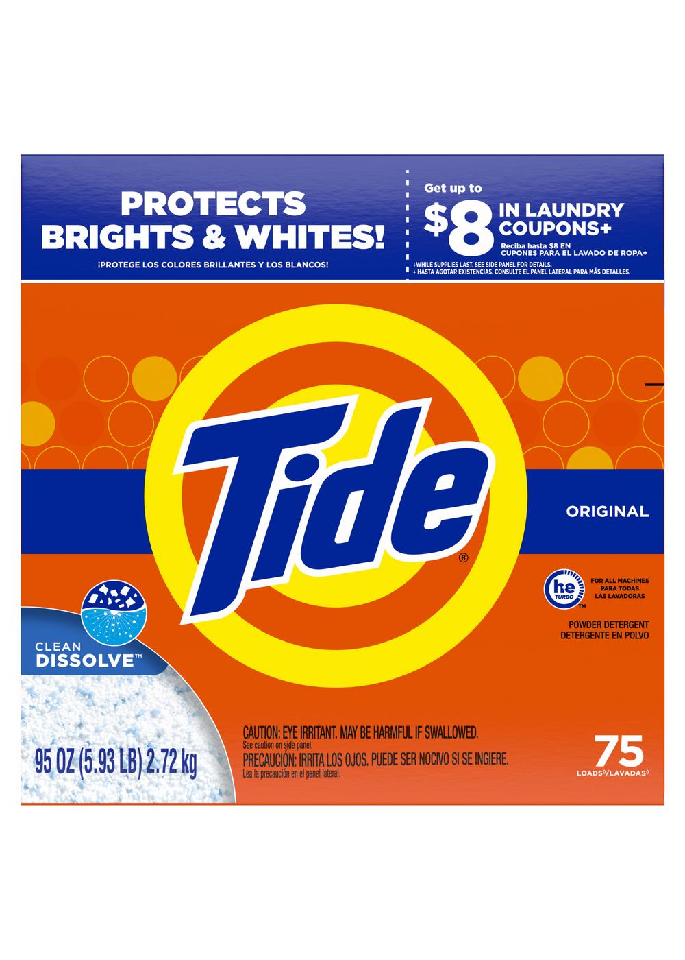 Tide HE Turbo Powder Laundry Detergent, 75 Loads - Original; image 1 of 8
