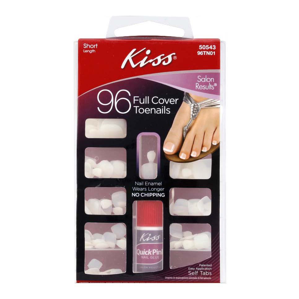 KISS Full Cover Short Length Toenail Kit Shop Nail sets at HEB