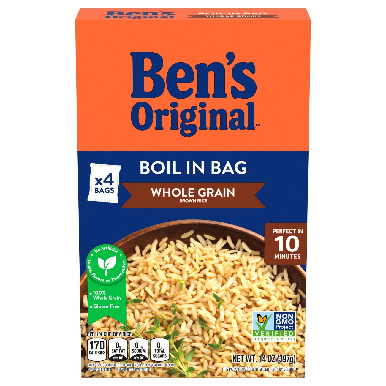 Uncle Ben S Boil In Bag Whole Grain Brown Rice Shop Rice Grains At H E B