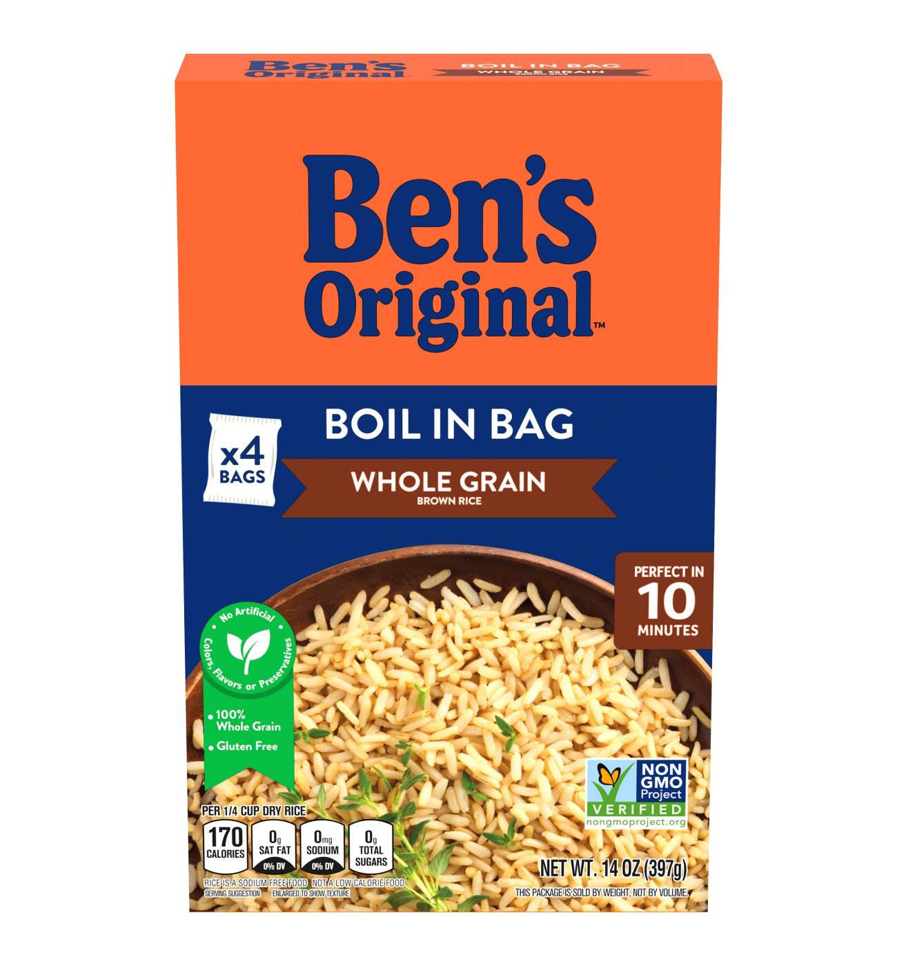 Ben's Original Boil-in-Bag Whole Grain Brown Rice; image 1 of 2