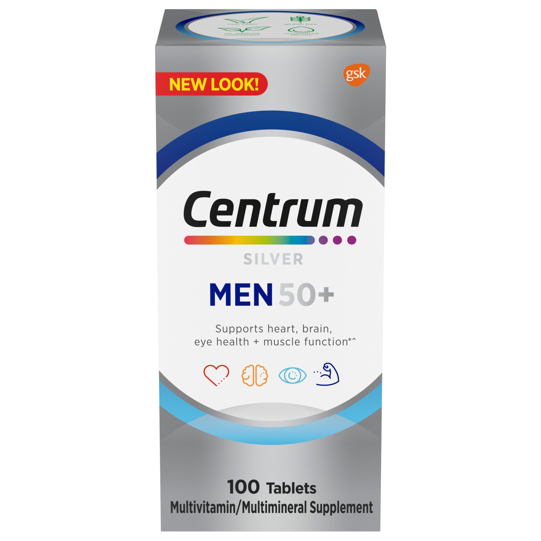 Centrum Silver Mens 50 Plus Vitamins, Multivitamin Supplement, 200