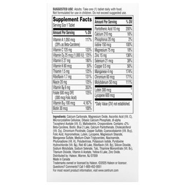 Centrum Silver Multivitamin for Men 50 Plus, Multimineral Supplement, Vitamin D3, B-Vitamins and Zinc, Gluten Free, Non-GMO Ingredients, Supports memory and cognition in older adults, 100 ct