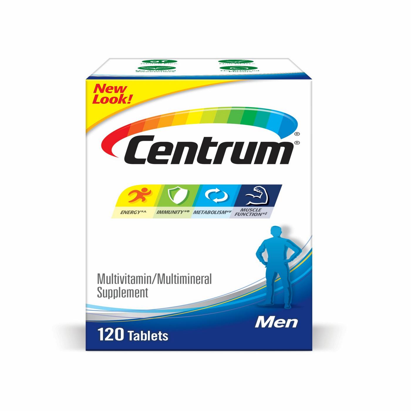 Centrum Multivitamin for Men, Multivitamin/Multimineral Supplement with Vitamin D3, B Vitamins and Antioxidants, Gluten Free, Non-GMO Ingredients; image 2 of 13