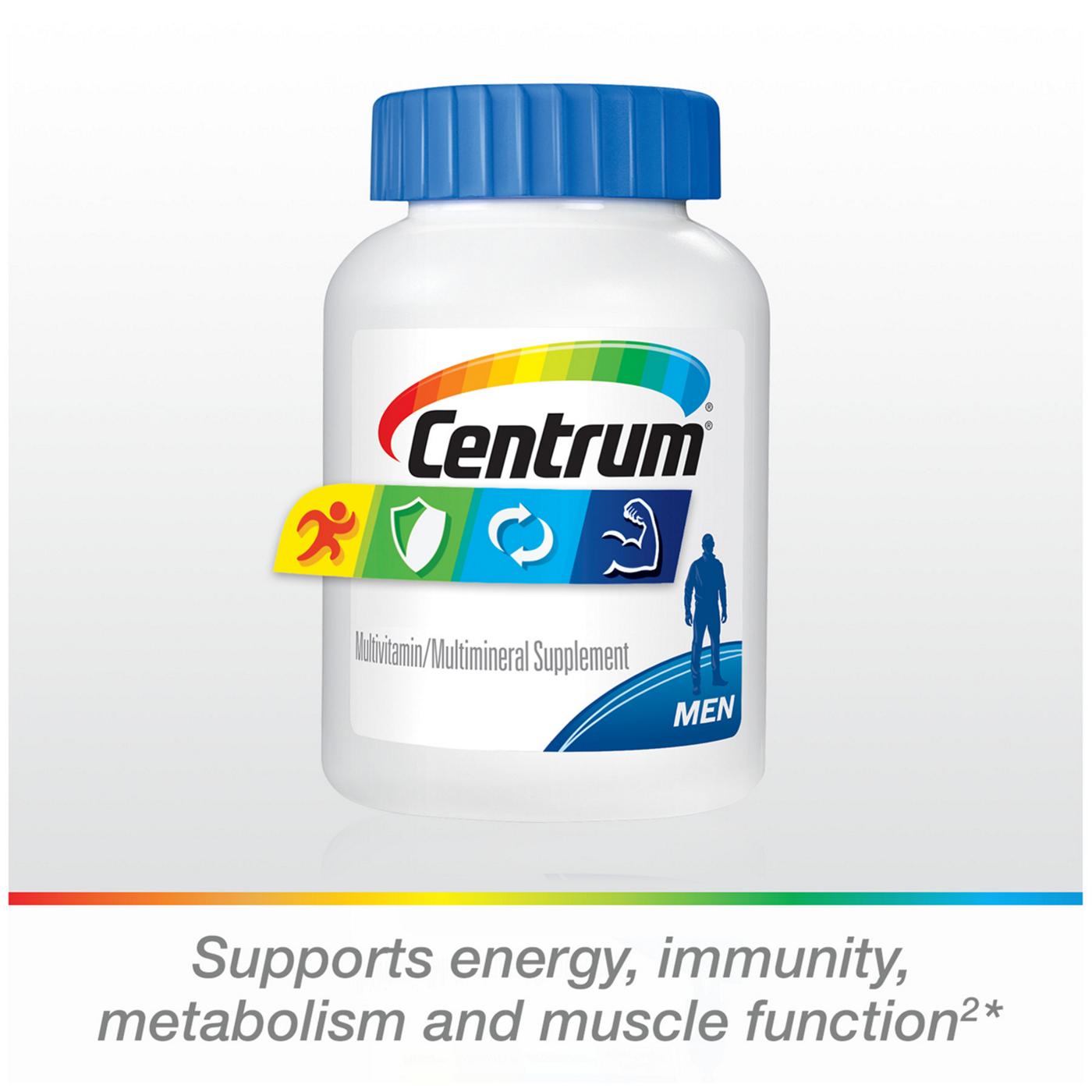 Centrum Multivitamin for Men, Multivitamin/Multimineral Supplement with Vitamin D3, B Vitamins and Antioxidants, Gluten Free, Non-GMO Ingredients; image 3 of 13
