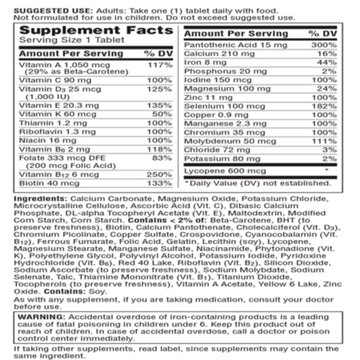 Centrum Multivitamin for Men, Multivitamin/Multimineral Supplement with Vitamin D3, B Vitamins and Antioxidants, Gluten Free, Non-GMO Ingredients