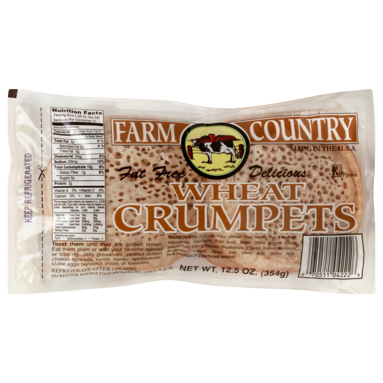 Farm Country Wheat Crumpets, 12.5 oz