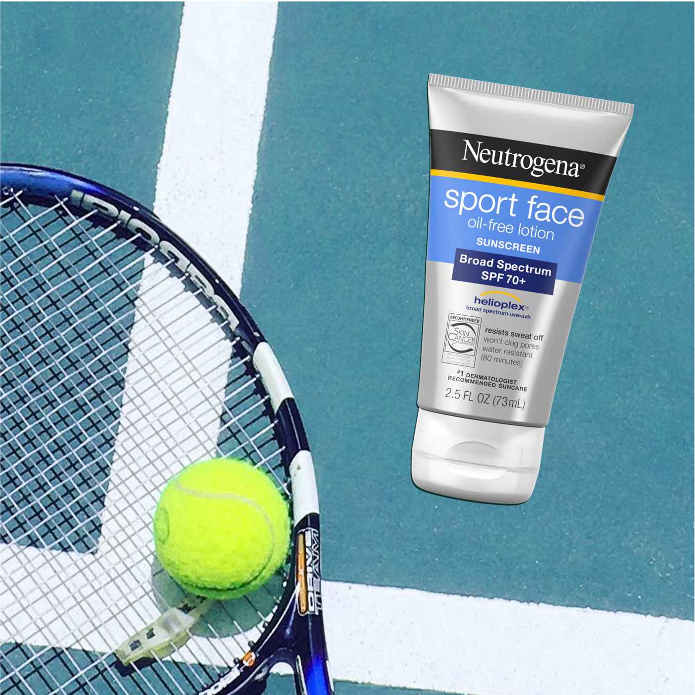 Neutrogena Sport Face Oil-Free Lotion Sunscreen - SPF 70+; image 5 of 8