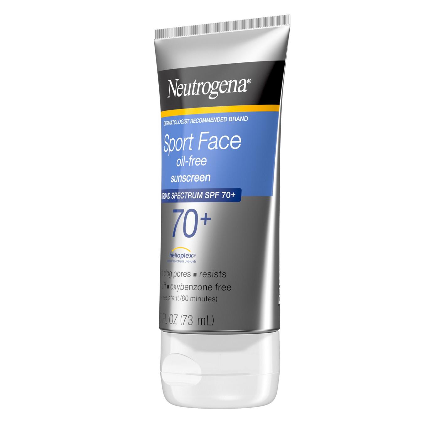 Neutrogena Sport Face Oil-Free Sunscreen Lotion - SPF 70+; image 7 of 8