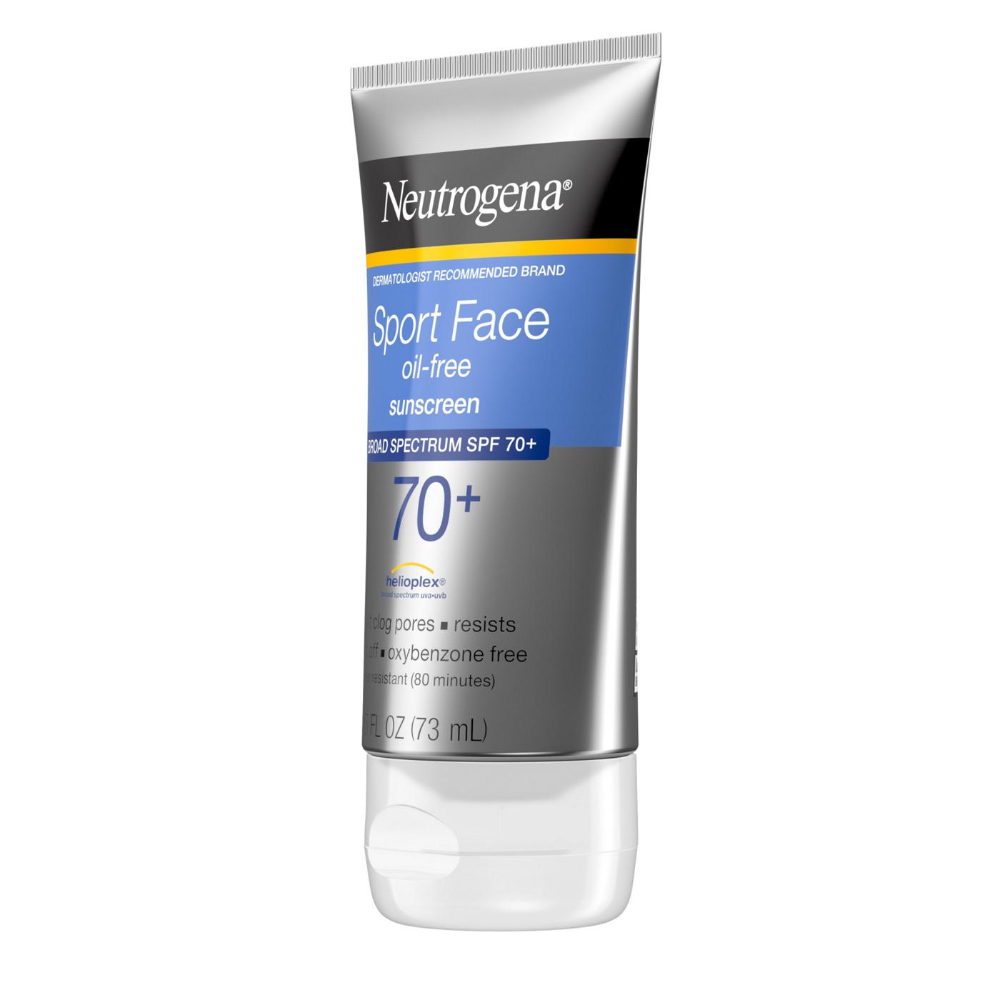 Neutrogena Sport Face Oil-Free Lotion Sunscreen - SPF 70+; image 7 of 8