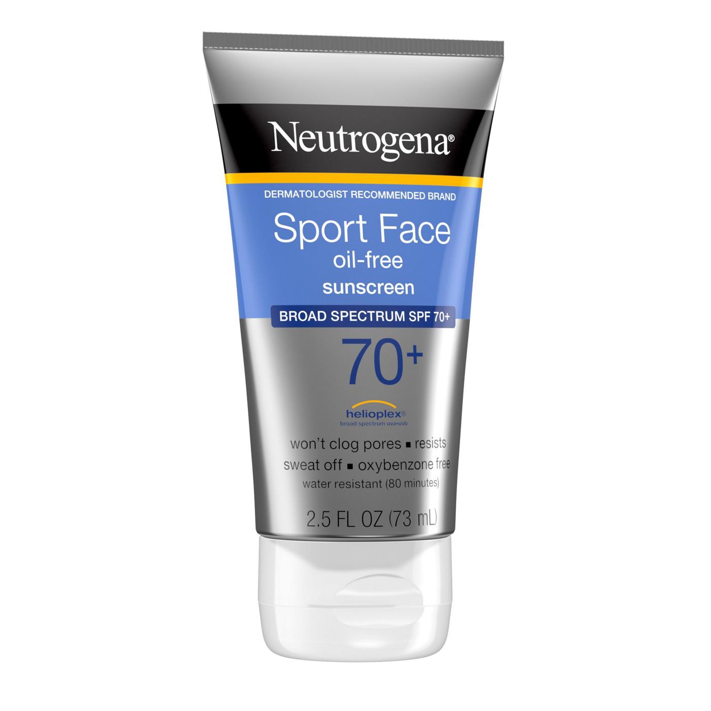 Neutrogena Sport Face Oil-Free Sunscreen Lotion - SPF 70+; image 8 of 8