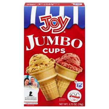 Joy Jumbo Cake Cones, 12 ct