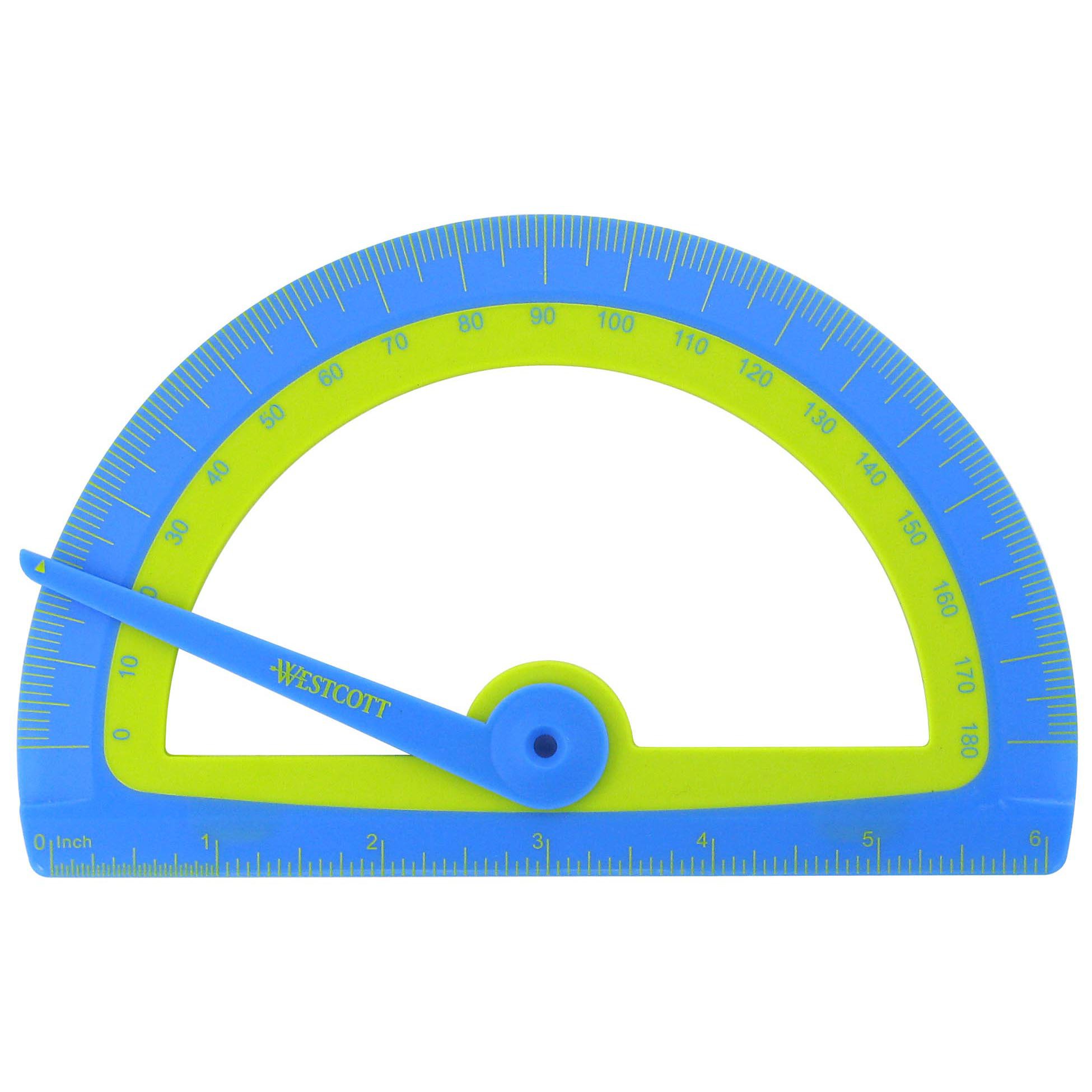 Westcott Soft Touch School Protractor, Assorted Colors Shop School