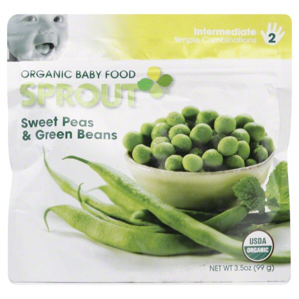 Sprout Organic Baby Food Intermediate 2 Peas Andand Green Beans Shop Baby