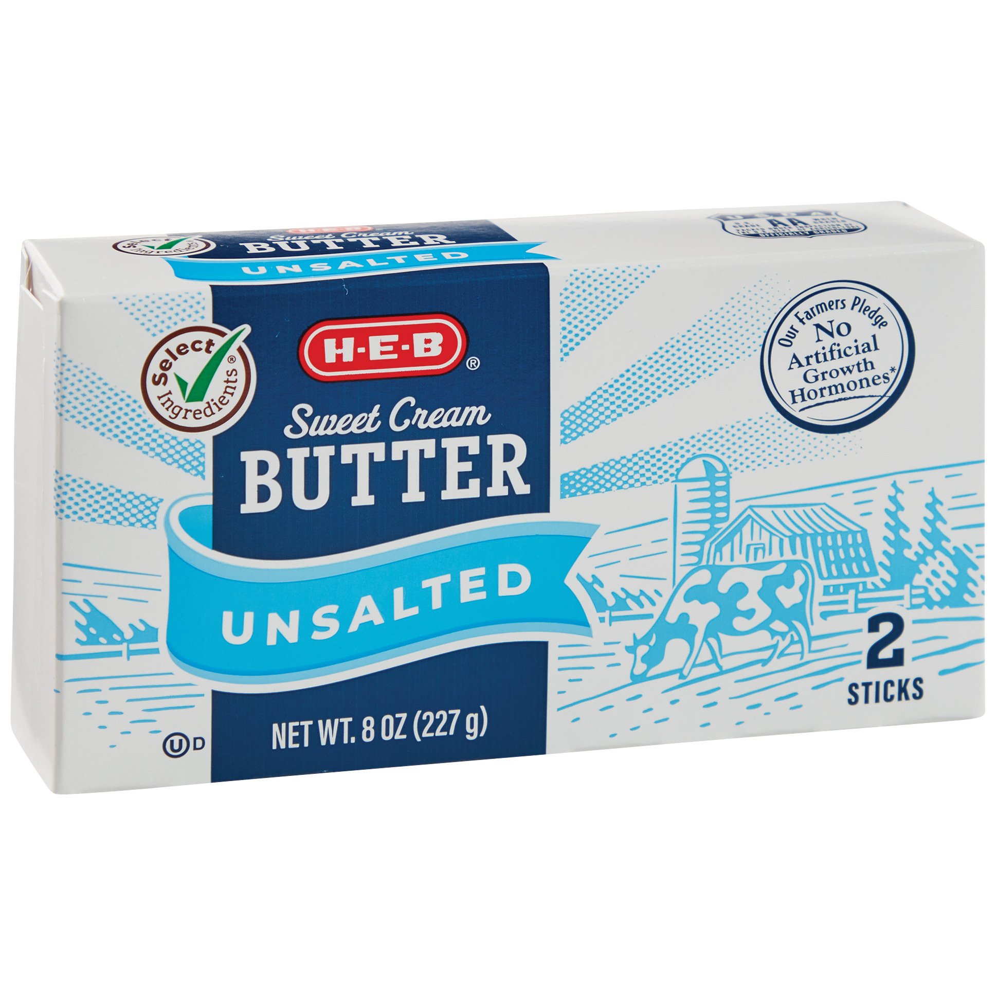 H-E-B Select Ingredients Sweet Cream Unsalted Butter Sticks - Shop ...