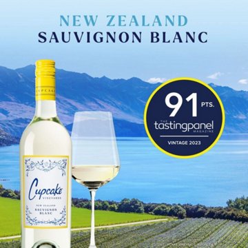 Cupcake Vineyards Sauvignon Blanc New Zealand White Wine, 750 mL