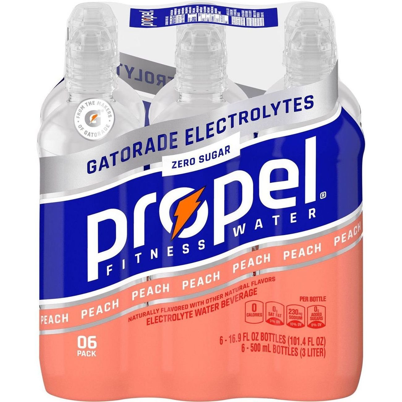 Propel Zero Calorie Peach Water Beverage 16.9 oz Bottles - Shop Water ...