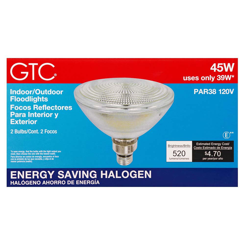 GTC PAR38 45Watt Indoor/Outdoor Halogen Flood Light Bulbs Shop Light