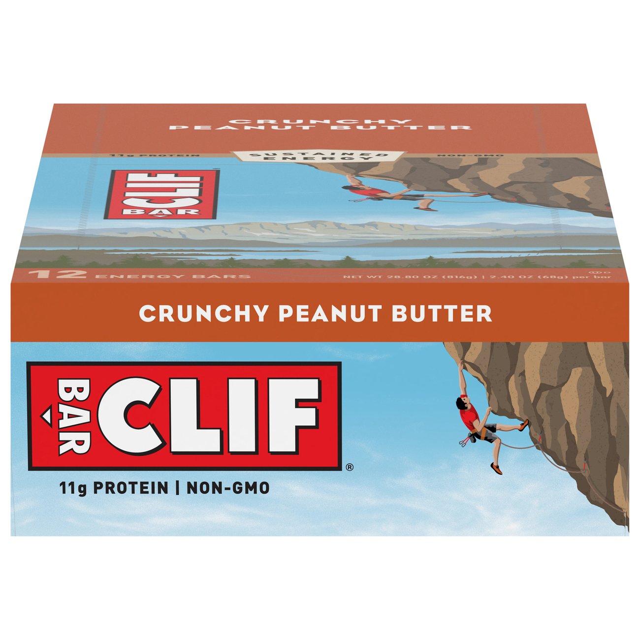 Clif Crunchy Peanut Butter Energy Bars Shop Granola & Snack Bars at HEB