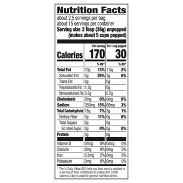 Orville Redenbacher's Naturals Simply Salted Microwave Popcorn, 6 ct