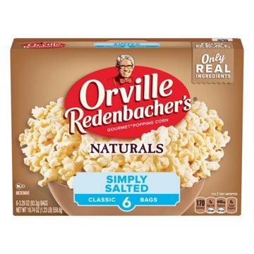 Orville Redenbacher's Naturals Simply Salted Microwave Popcorn, 6 ct